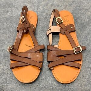 Elegant Brown Strappy Sandals